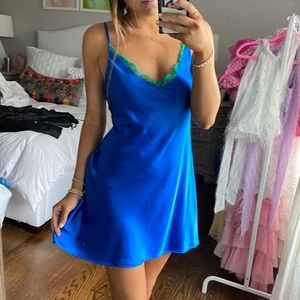Zara Blue Satin Dress